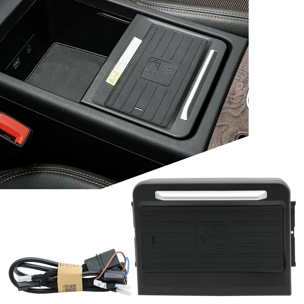 

Car Console Storage Box Phone Fast Charging Pad Wireless Charger For Audi Q5 2016 2017 2018 2019 2020 2021 LHD