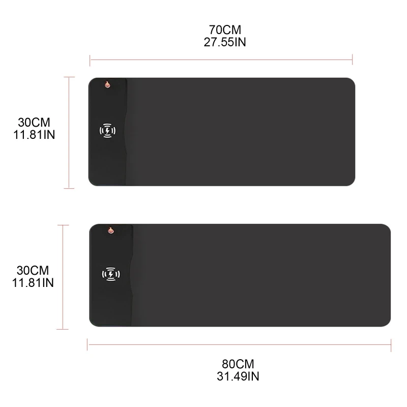 Carregamento sem Fio Mouse Pad Gamer Mousepad Rgb Luminosa Esteira de Mesa Computador Portátil Teclado Antiderrapante Brilhante Led 15w - Imagem 6