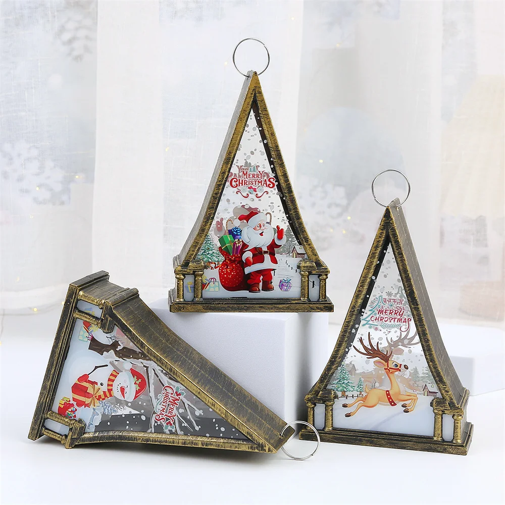 

Unique Design Luminous Jewelry Exquisite Snow House Convenient The Triangle House Christmas Home Decor Festive Atmosphere