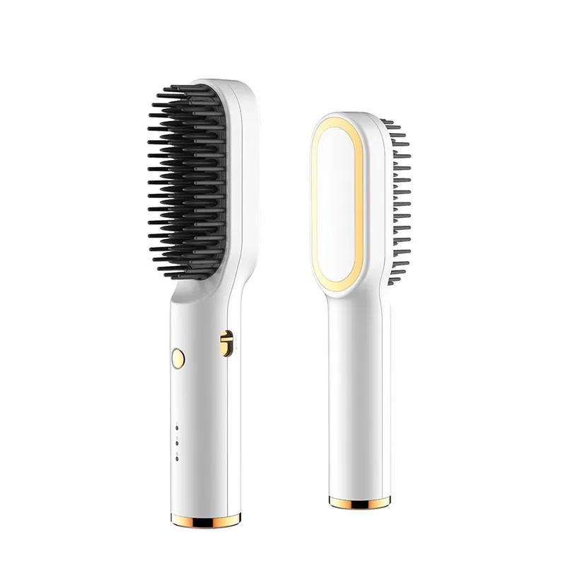 High Quality USB Rechargeable Wireless Comb OEM Straighten Hair Brushes Smoothing Fast Heated Electric Hair Straighten Comb wireless presenter multifunctional ppt page turning pen rechargeable speech projector pen for projector powerpoint ppt slide new