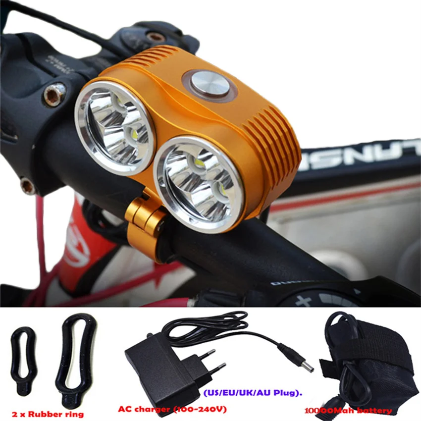 自転車用LEDヘッドライト,強力な自転車用ライト,8000ルーメンの