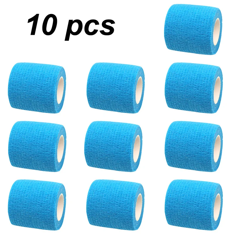 10 pcs Colorful Sports Self-Adhesive Elastic Bandage Wrap Tape - Versatile Aid Kit