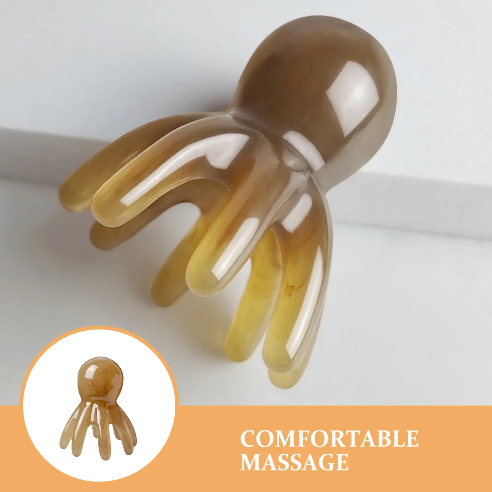 Eight-claw Comb Octopus Head Massager Massaging Scalp Gua Sha Tool Scratching Electric Resin Device Body 4