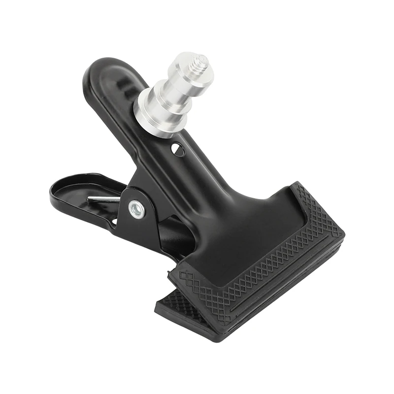 

Сверхмощный пружинный зажим CAMVATE, металлический зажим с штифтом 5/8 дюйма и винтом 1/4 дюйма-20 для закрепления муслина, бесшовной бумаги, отражательной доски