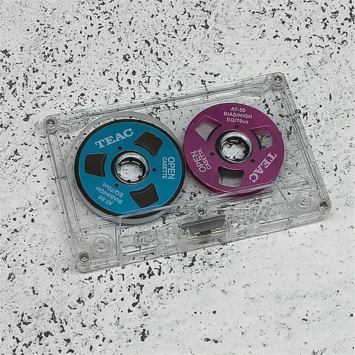 Y16A Double-Sided Color Housing Empty Tape Metal Mini Can Record 55 Minutes Empty Tape Blank Cassette Tape,Orange