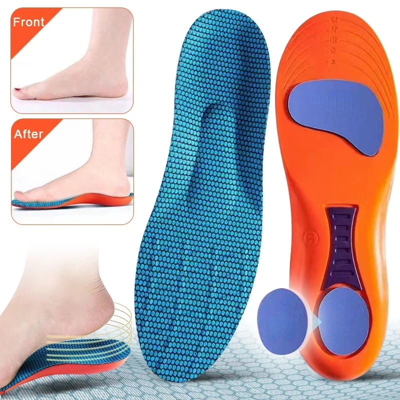 Enhanced Sport Comfort Insoles: Orthopedic Support, Shock Absorption, Breathable Cushion for Active Feet