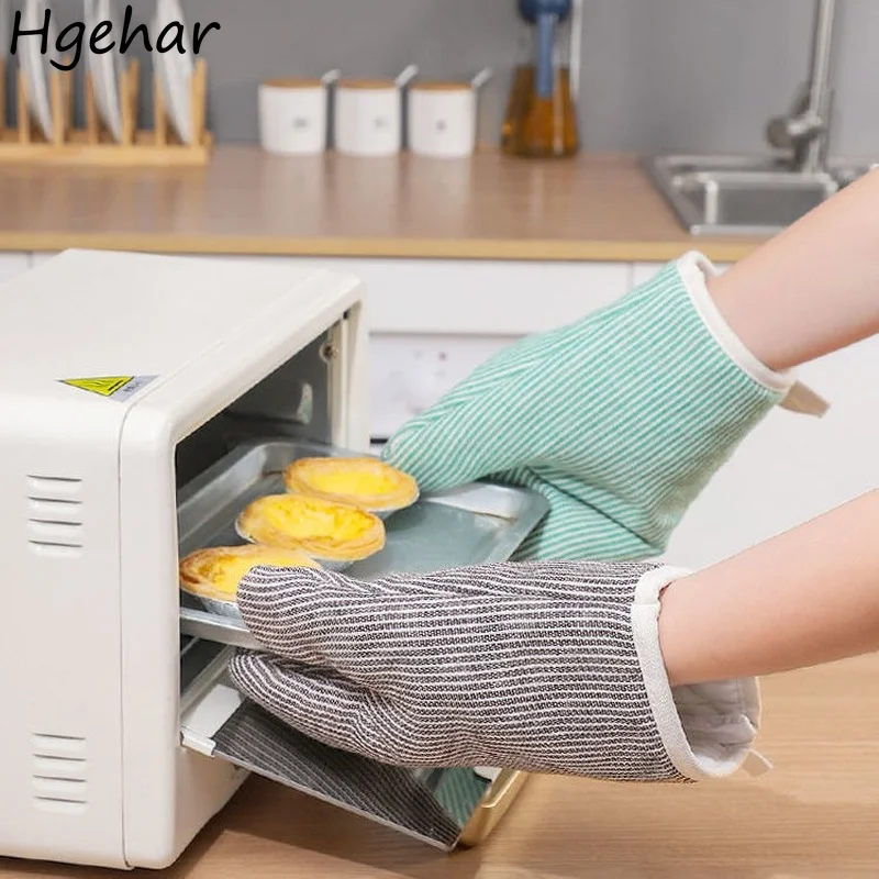 

Nordic Thick Oven Mitts Anti-slip Potholders Kitchen Baking Heat Resistant Gloves High Temperature Microwave Glove Anti Scalding