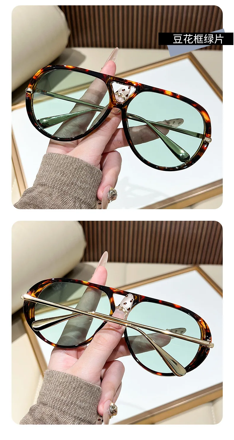 Übergroße Piloten-Sonnenbrille, 2025, neue Vintage-Doppelsteg-Sonnenbrille für Damen, trendiges Luxus-Markendesign, Outdoor-Sonnenbrille – Detail 14