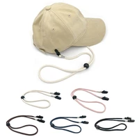 Portable Hat Lanyard Adjustable Hat Strap Clip for Adult Teens Outdoor Camping Travel Windproof Cap Holder Anti-lost Rope Cord 1