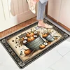Thanksgiving Fall Pumpkin Theme Door Mat Kitchen Bathroom Laundry Non-slip Floor Mat Living Room Balcony Hallway Entrance Rugs 2