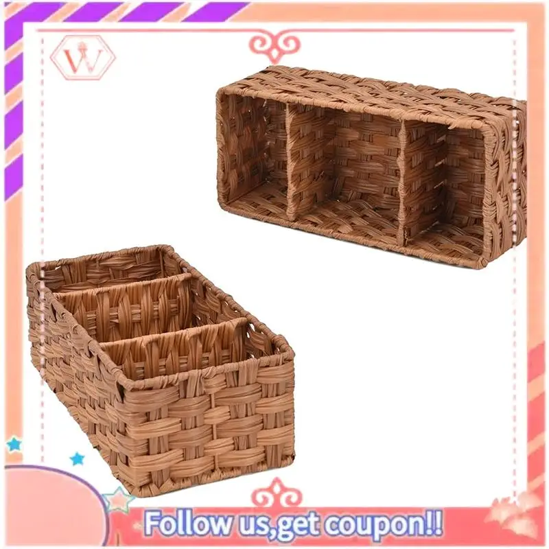 Upgraded Bathroom Toilet Organizer,Back Of Toilet Storage Basket,Waterproof Storage Baskets For Tank 3 Section 2Pack