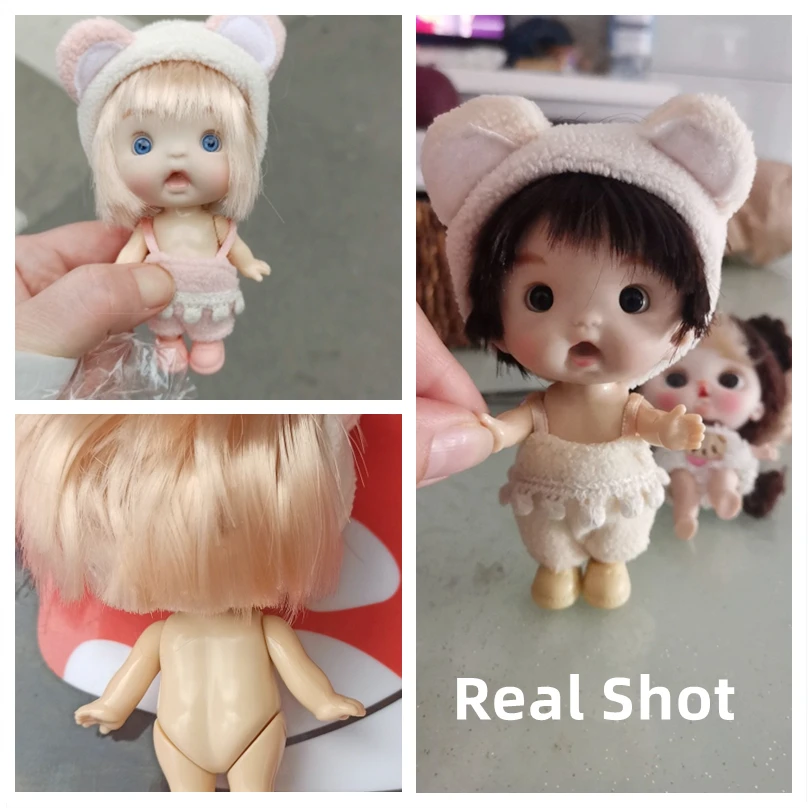 10cm Mini Bjd Dolls for Girls OB11 Dolls Clothes Cute
