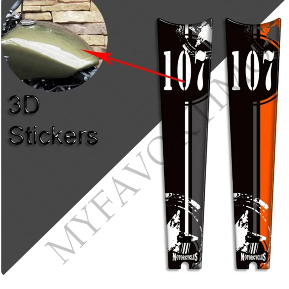 Motorcycle For Harley Davidson Street Bob FXBB 107 M8 Protector Tank Knee Pad Side Grips Gas Fuel Oil Kit Stickers Decals