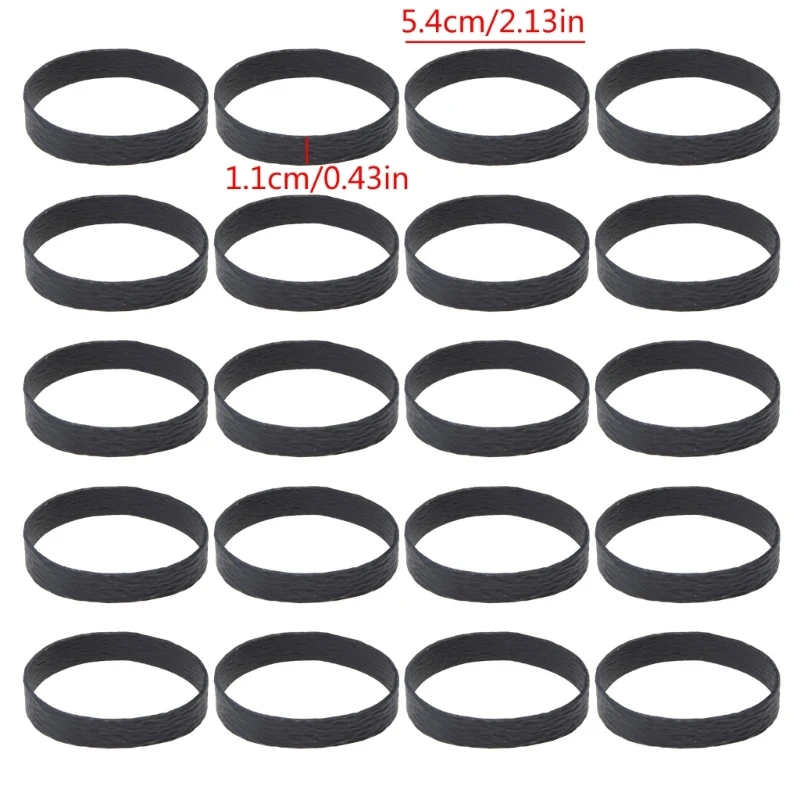 Tactically Rubber Bands Black Wide Thick Large Strong Heavy Duty Rubber Bands Heat Cold UV Resistant Outdoor Band
