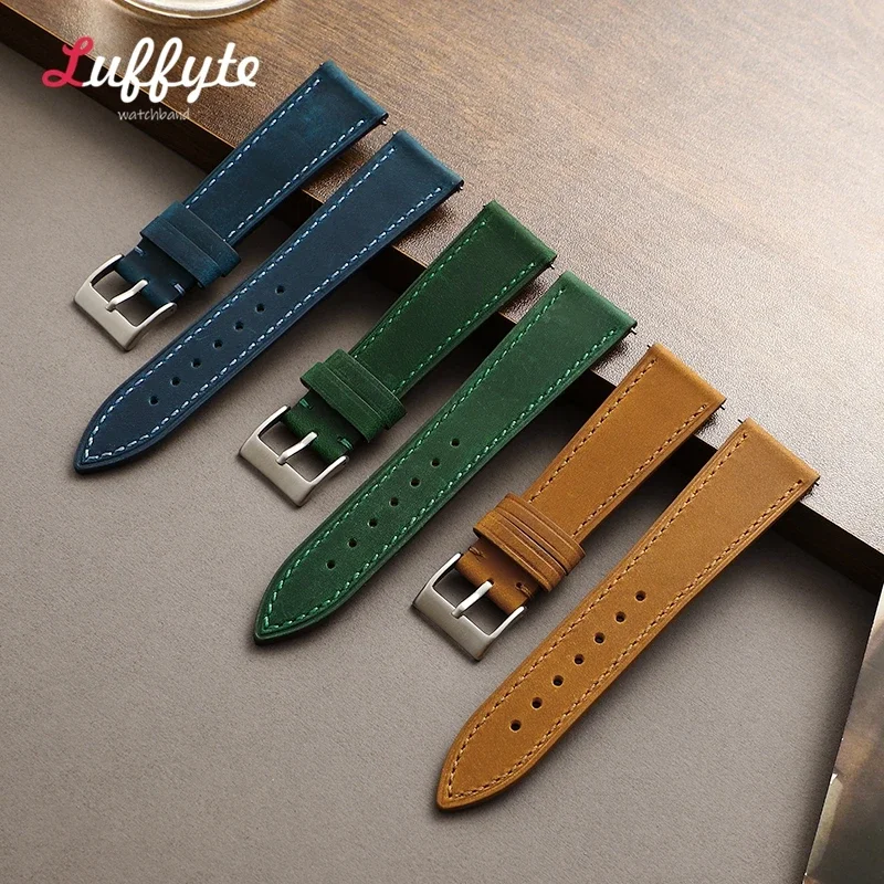 Luxurious Crazy Horse Leather Wristband Bracelet – Comfortable Watch Strap Accessory