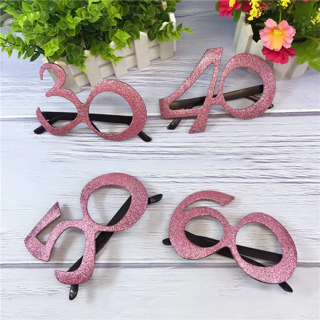 Kit Puntelli Photo Booth 40° Compleanno - 38 Pezzi Oro Rosa Con Bastoncini Per Selfie E Feste - Foto 7