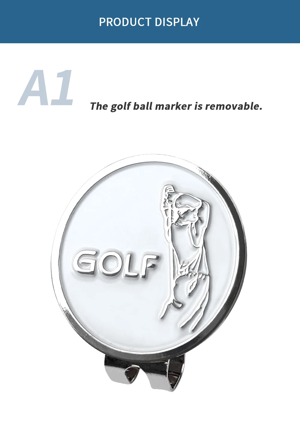 Description Picture 4 of itemGolf Ball Marker With Magnetic Hat Clip Humanoid Pattern Funny Great Golf Gifts Golf Accessories For Men Women Golfers Unique