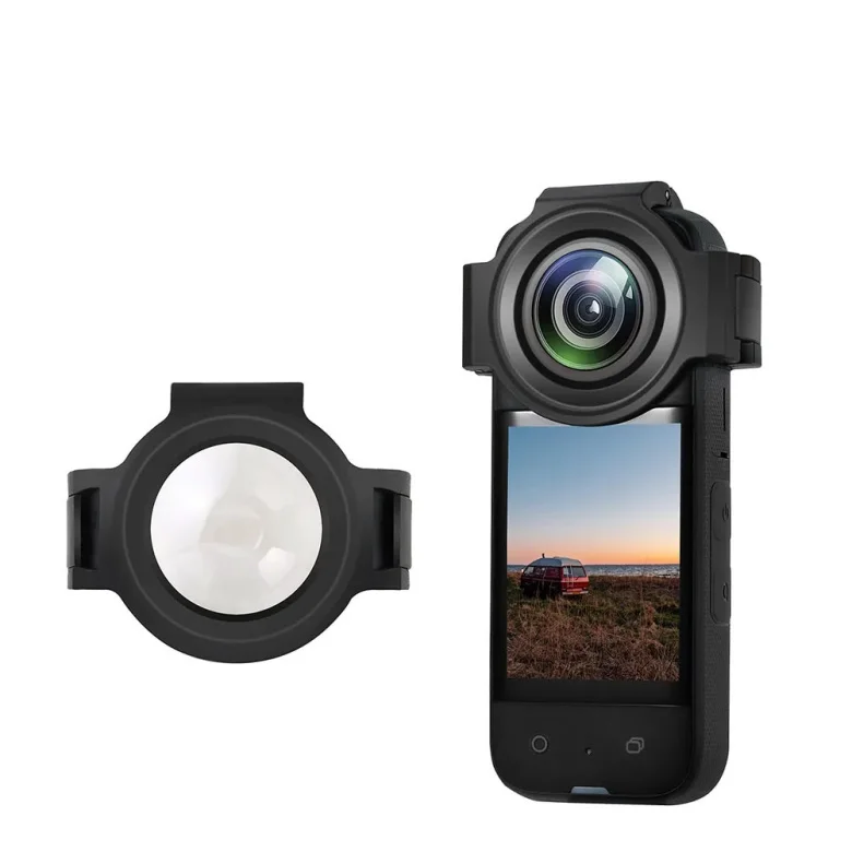 

Fhx-18v 9H Optical Tempered Glass PC Lens Cap for Insta360 X3 Panoramic Camera Protect Cover Anti-scratch Replacement