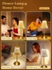 Table Lamp LED Touch Sensor Desktop Night Light Rechargeable Wireless Reading Lamp for Restaurant Hotel Bar Bedroom Decor Light 5