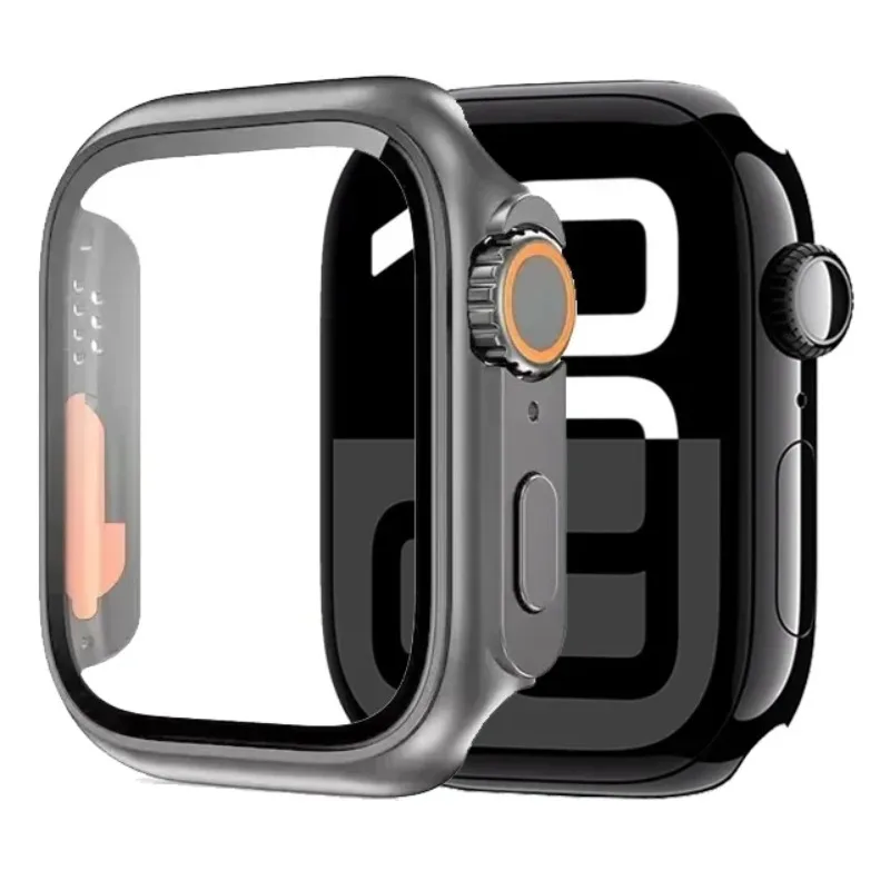 Premium Apple Watch Glass Screen Protector with Bumper Cover