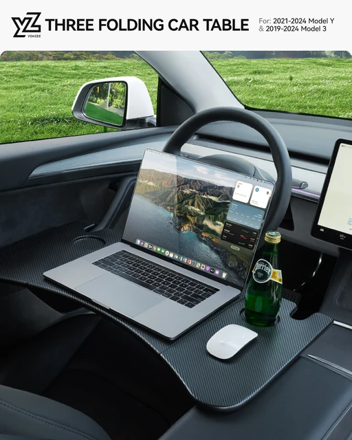 Tesla Model Y Accessories Ronsoile Car Laptop Desk, 2025 Upgraded ...