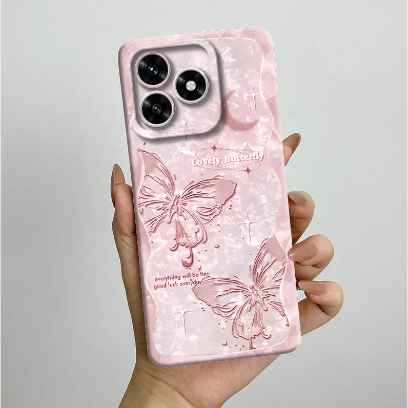 Aesthetic Butterfly Flower Liquid Silicone Shockproof Phone Case