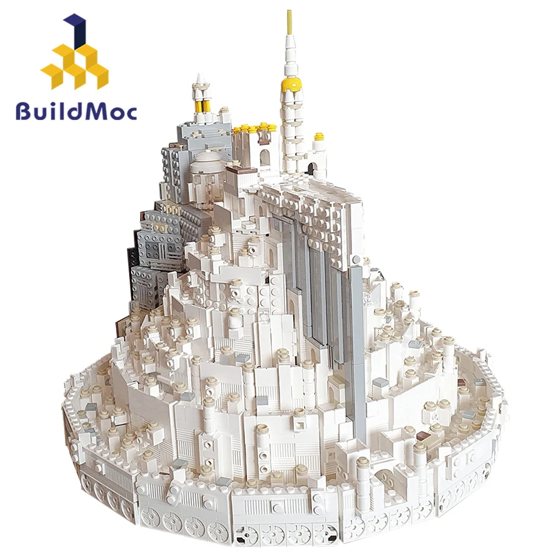 Buildmoc The Rings Mine Tirith Castle Building Blocks Set Kings Palace Capitale Edificio Mattoni Giocattolo Bambini Compleanno Regali Di Natale