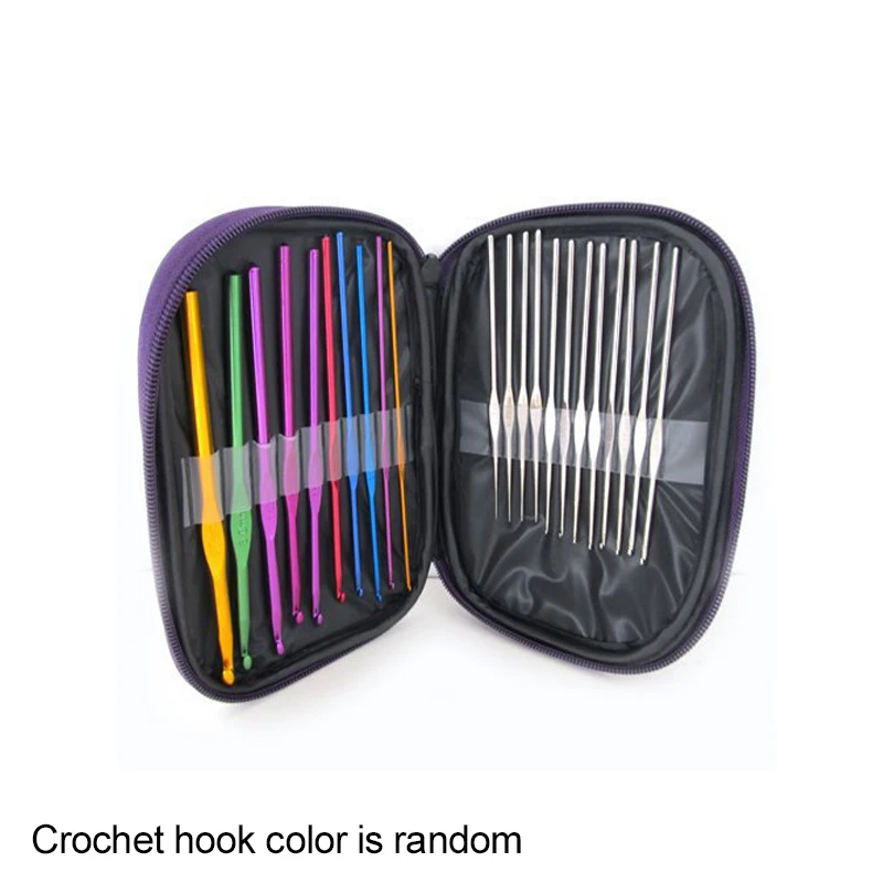 Crochet Hook Kit with Case Sewing and Weaving Tools Yarn Crochet Hook Household for Beginners & Experieced Crochet Lovers TMZ