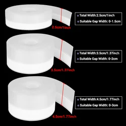 Silicone Shower Door Weatherproof & Soundproof Sealing Strips - 5M (25x35x45mmx3pc)