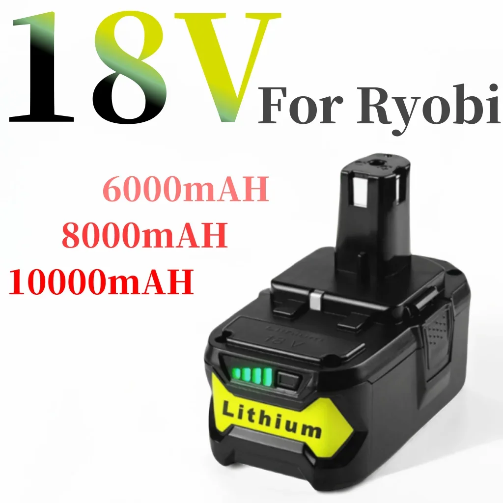 

For High Capacity 18V Li-Ion for Ryobi P108 RB18L40 Rechargeable Battery Pack Power Tool Battery Ryobi ONE