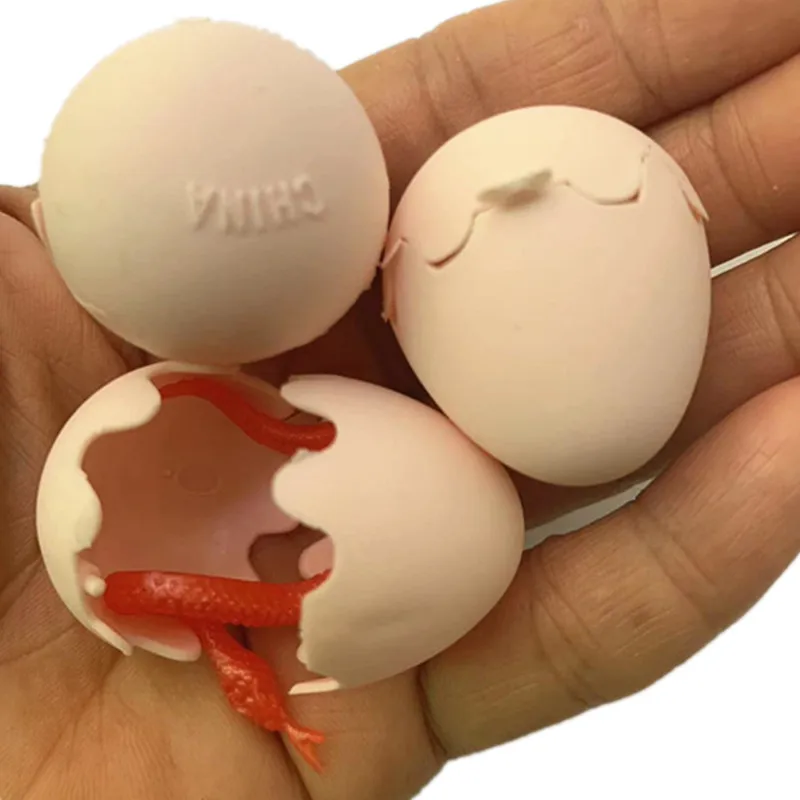 Snake Egg Toys Kids Halloween April Fools Day Small Toys Stretchable TPR Soft Snake Inside The Egg Kids Fun Scare Toy 10Pcs
