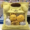 New Sanrio Cartoon Kawaii Melody Pompompurin Kuromi Balls Pudding Candy Home Decorations Plush Stuffed Mini Doll Of Cutel Pillow 4