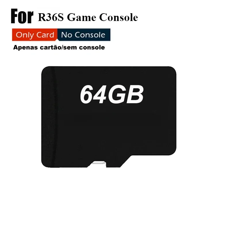 V5 SD Card for R36S Handheld Video Game Console Linux System 3.5Inch IPS Screen Portable Player 64GB 128GB 256GB Games
