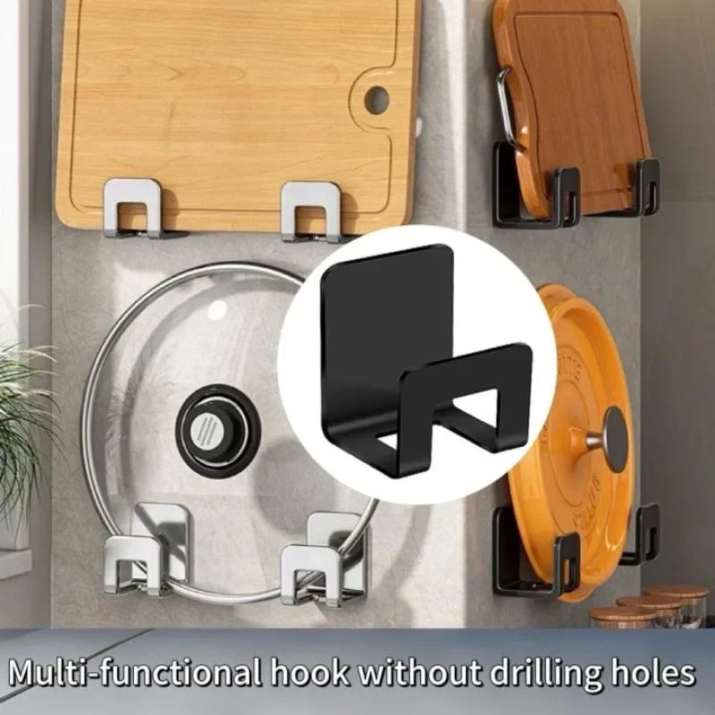 Metal Self Adhesive Hook Sink Sponge Storage Holder Kitchen Holder Stainless Steel Sink Lid Dish Rack Kitchen Wire Rag Organizer