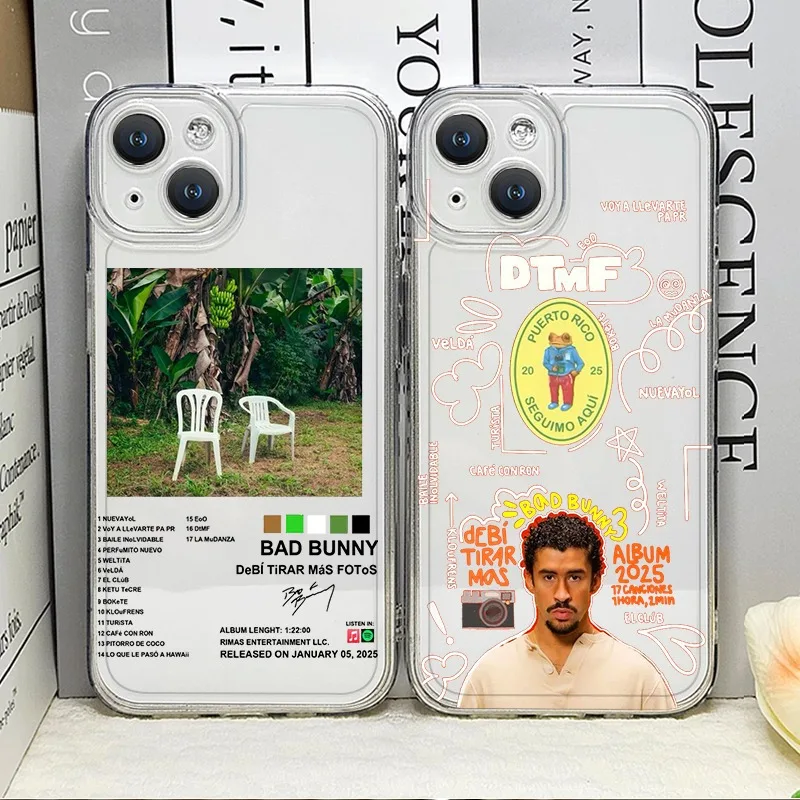 DTMF Debí Tirar Más Fotos Bad Bunny Transparent Phone Case Cover
