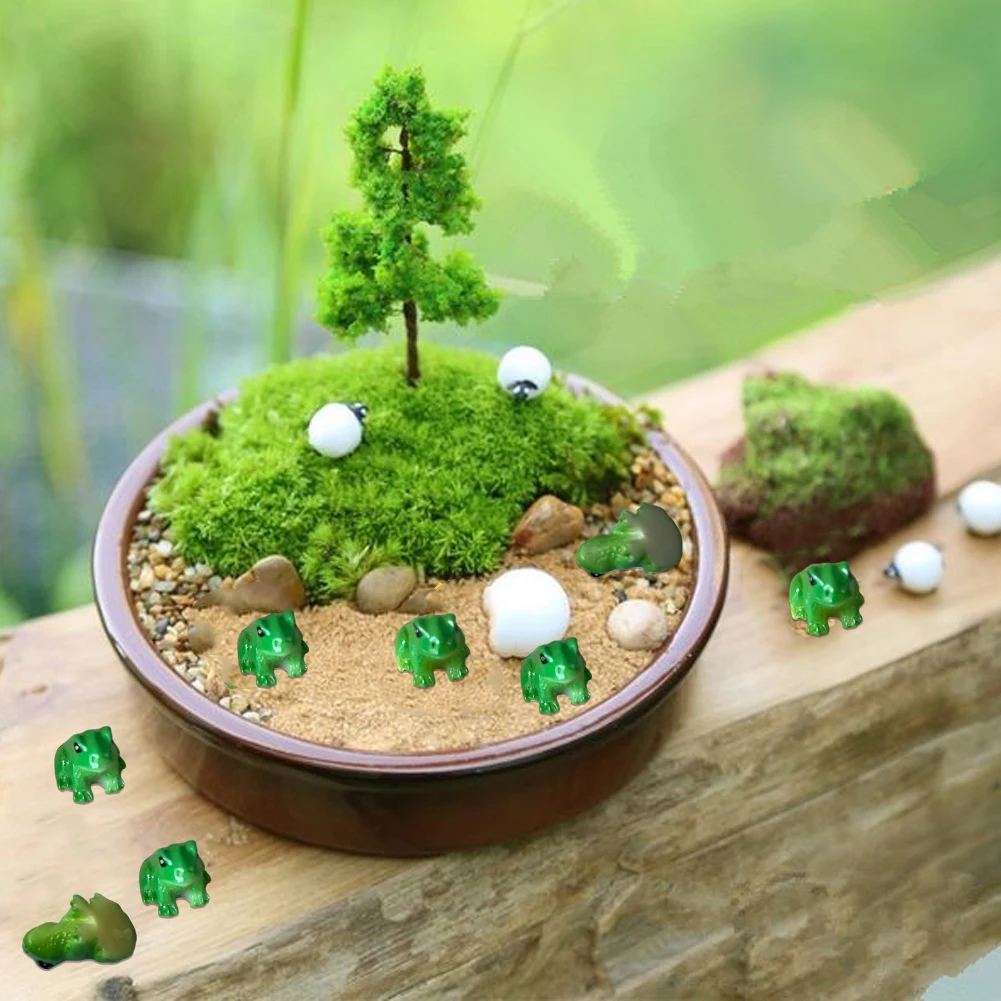 100 Pcs Resin Mini Frogs Clearance Green Frogs Miniature Figurines Animals  ModelGarden Miniature Moss DIY Terrarium Crafts Ornament Accessories for  Home Décor 