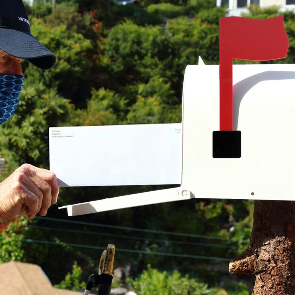 

Universal Mail Box Flag for Wood Metal Rustproof Iron Alert Postman Raised Signal Replacement Kit Mailbox Decoration Acrylic