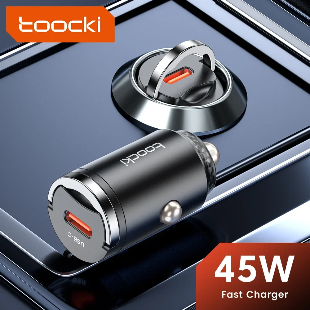 Toocki 45W Pull Ring QC4.0 PPS Fast Charging Type C Car Charger
