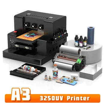 A3 UV Printer L805 UV Flatbed Printing Machine A3 UV DTF Sticker Printer For Bottle Wood Pen Metal A4 UV Sticker Printer
