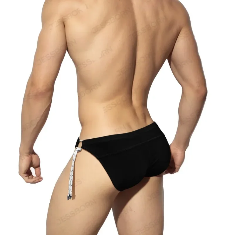 Men Swim Briefs Sexy Low Waist Swimming Trunks Side Opening Tie Swimwear Padded Push-up Swimsuits Quick Dry Surfing Beach Shorts swim trunks swim shorts men swimsuit