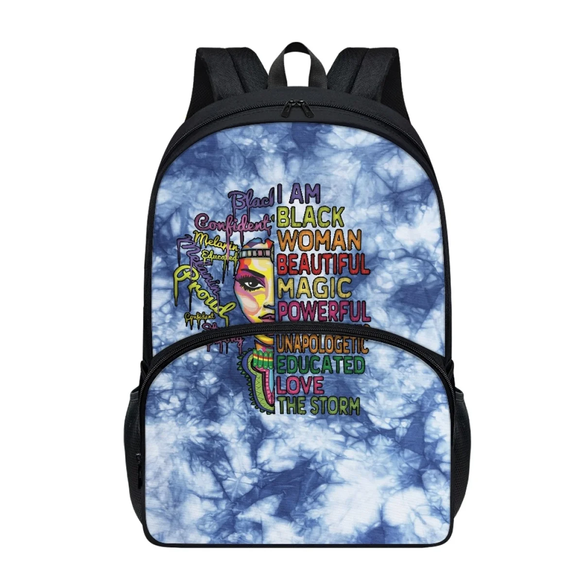 

FORUDESIGNS Afro American Black Girl Magic Backpacks Practical and Convenient Sports Bags Double Zip Multiple Pockets Schoolbags