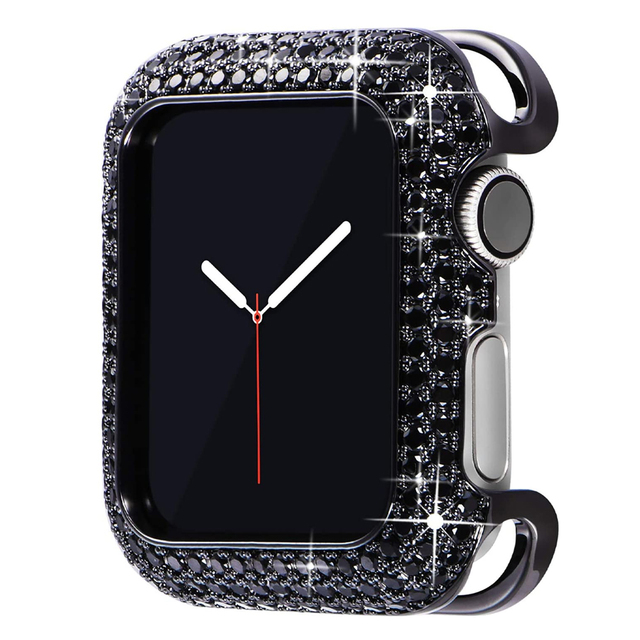 Watch case for Apple watch case 45mm 44mm 40mm iWatch 7 6 5 4 SE Luxury diamond protective cover for series 3 42mm shell