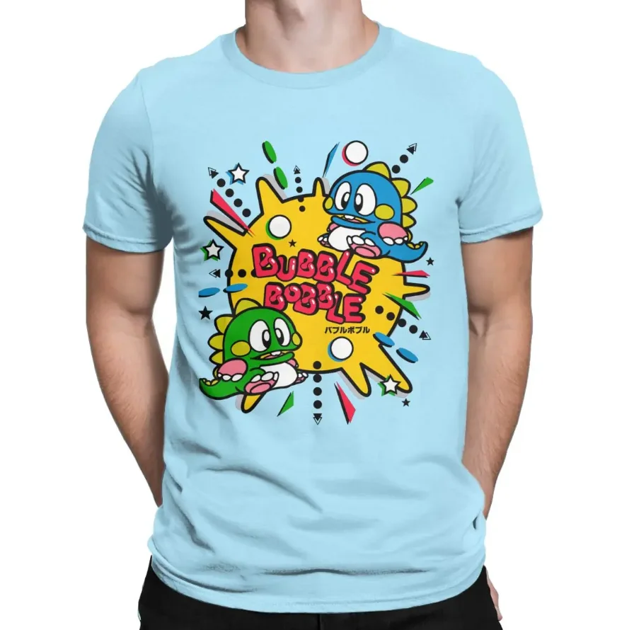 Casual Bubble Bobble Retro Gaming Nerd Geek Gamer Nes Arcade Nintendo Entertainment System T Shirt Manica Corta Graphic Clothes