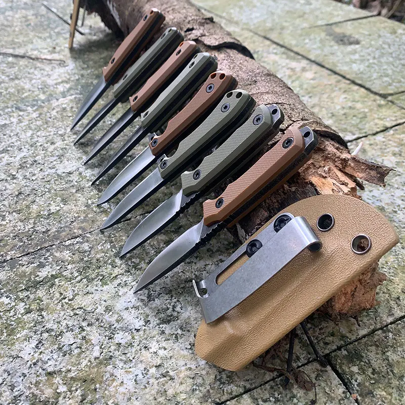 Description Picture 3 of itemG10 Handle Outdoor Camping Survival Fixed Blade Straight Knife 420 Stainless Steel Sharp Neck Knives With Kydex Sheath
