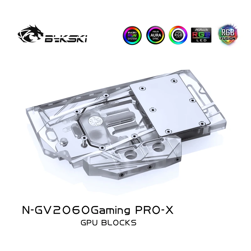 BYKSKI Full Cover Graphics Card Block Use for Gigabyte RTX2060