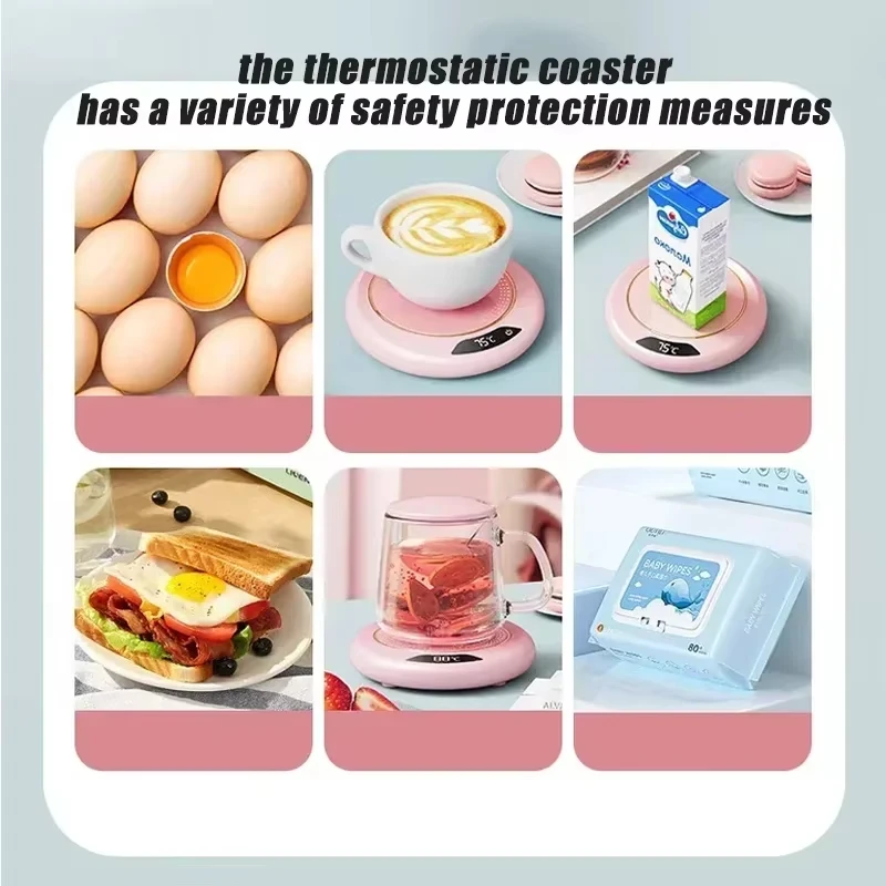 Thermostat Coaster USB Home Heating Coaster 3-speed Adjustment Heating 55 Degrees Constant Temperature heating coaster