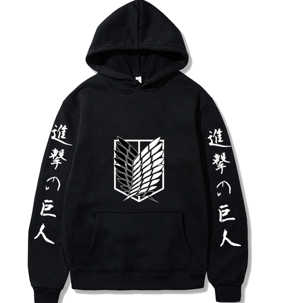 

2021 Anime Hoodie Attack on Titan Hoodied Long Sleeve Streetwear Harajuku Sweatshirt Men/Women Unisex Sport Hoody Tops