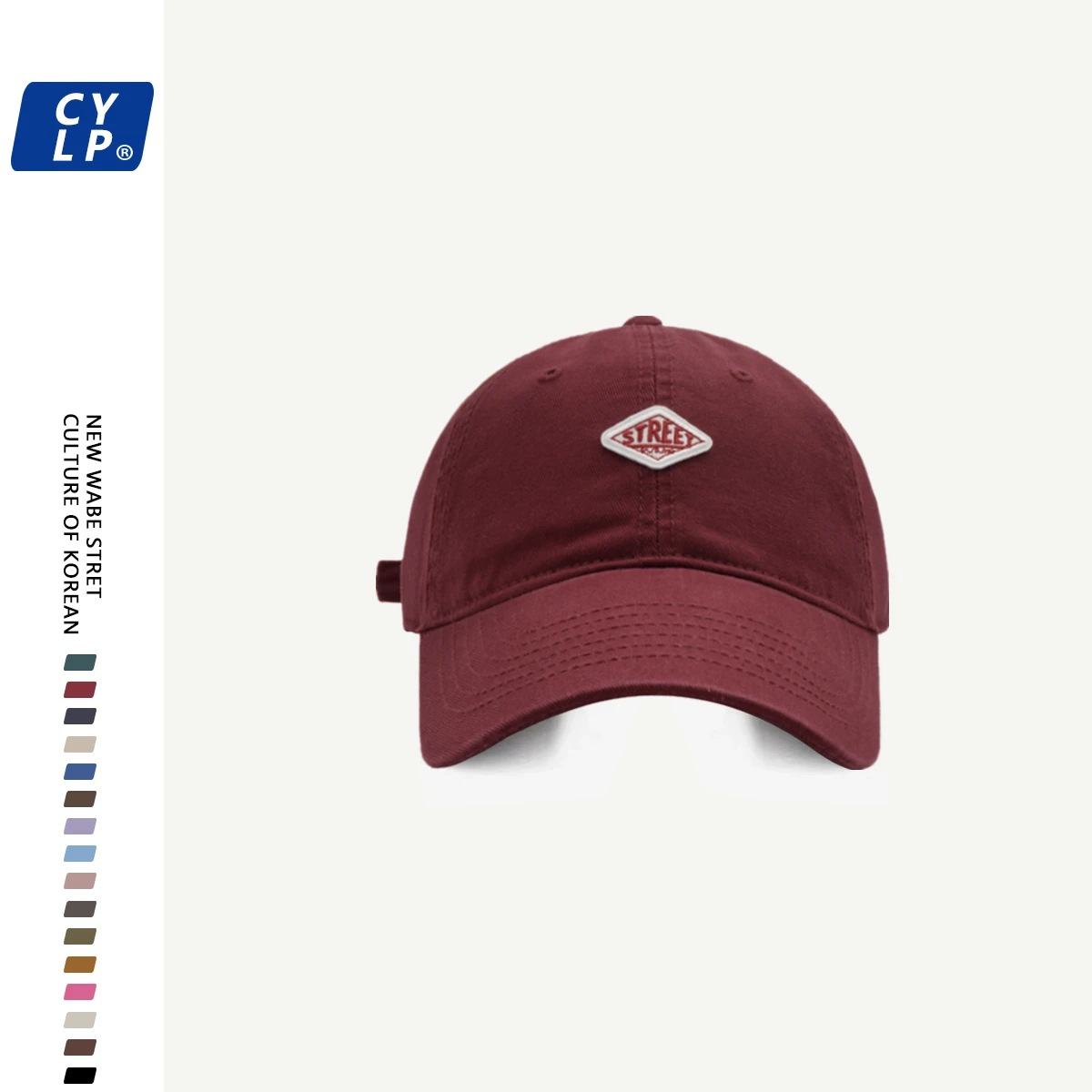 Faionable Street Sle Soft Top Baseball Cap ex Cotton Cap Spring Summer Sun Protection Simple Matching Dubill Cap