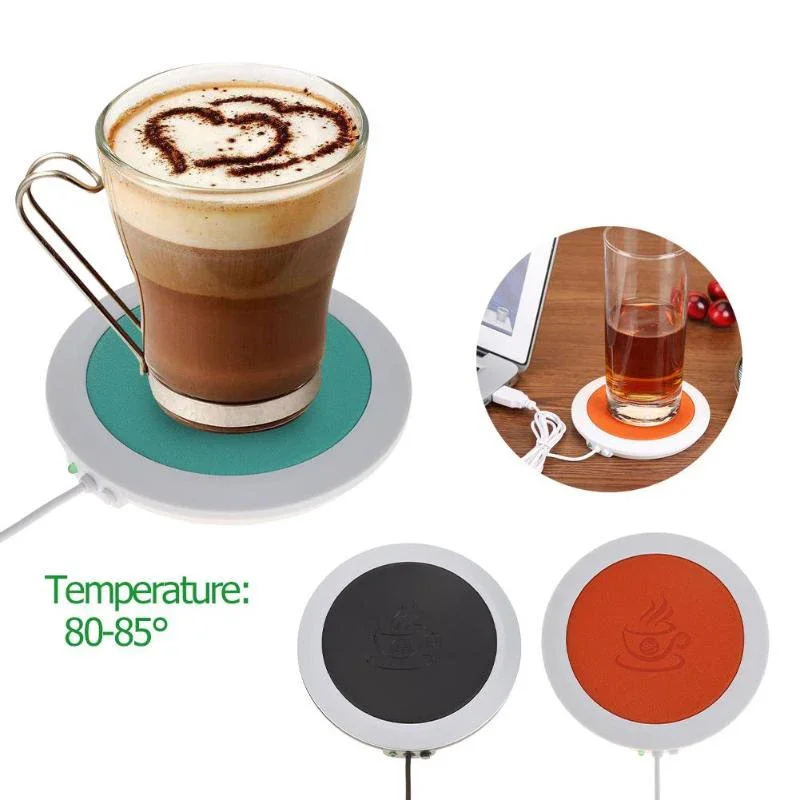 USB Thermal Heater Hot Drink Warm Milk 3-speed Adjustment Heater Office 55℃ Constant Temperature Coaster for Christmas Gift