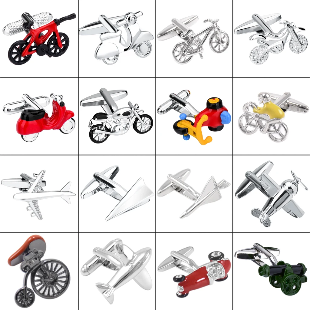 Motorcycle Bike Cufflinks For Mens Shirt